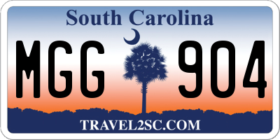 SC license plate MGG904