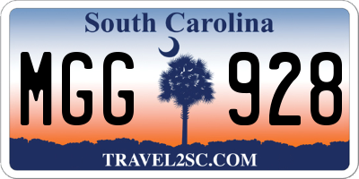 SC license plate MGG928