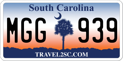 SC license plate MGG939