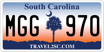 SC license plate MGG970