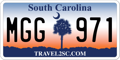 SC license plate MGG971