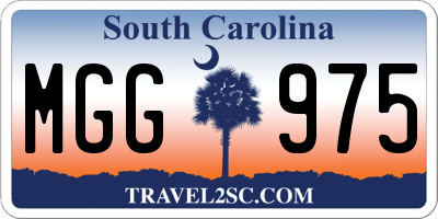 SC license plate MGG975