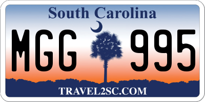 SC license plate MGG995