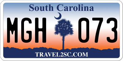 SC license plate MGH073