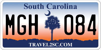 SC license plate MGH084
