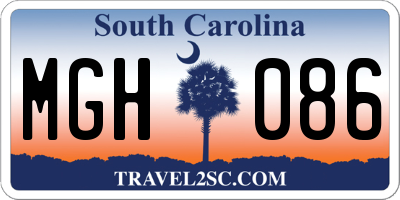 SC license plate MGH086