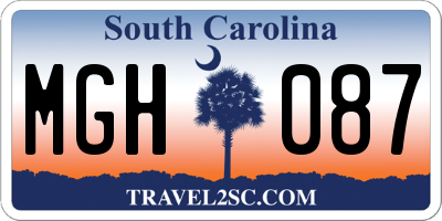 SC license plate MGH087