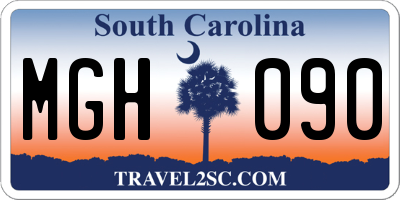 SC license plate MGH090