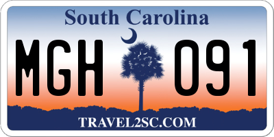 SC license plate MGH091