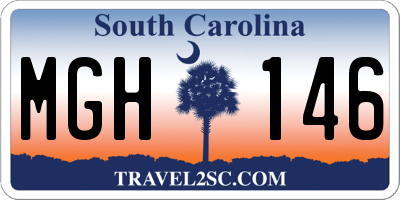 SC license plate MGH146