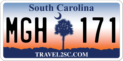 SC license plate MGH171
