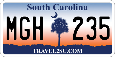 SC license plate MGH235