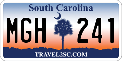 SC license plate MGH241