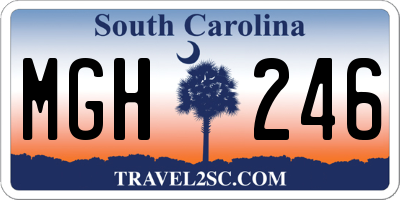 SC license plate MGH246