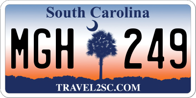 SC license plate MGH249