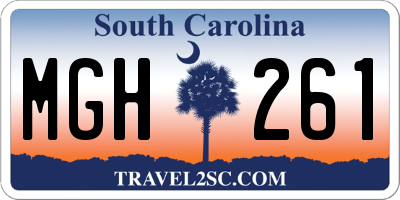 SC license plate MGH261