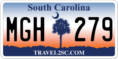SC license plate MGH279