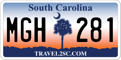 SC license plate MGH281