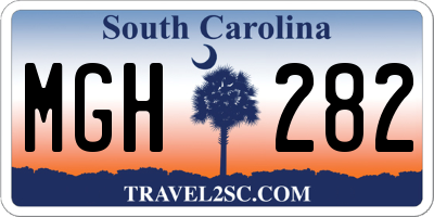 SC license plate MGH282