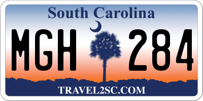 SC license plate MGH284