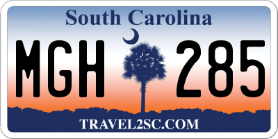 SC license plate MGH285