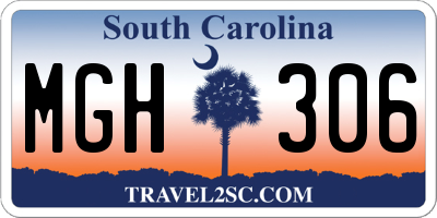 SC license plate MGH306