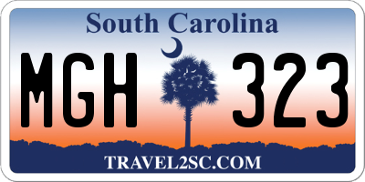 SC license plate MGH323