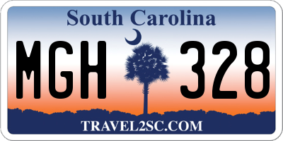 SC license plate MGH328