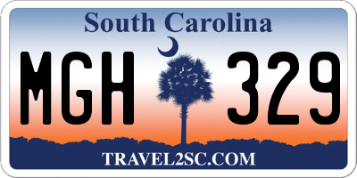 SC license plate MGH329