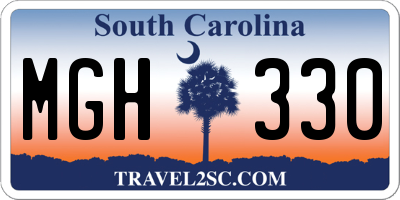 SC license plate MGH330