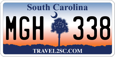 SC license plate MGH338