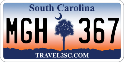 SC license plate MGH367