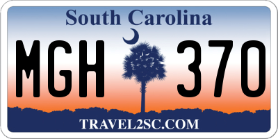 SC license plate MGH370