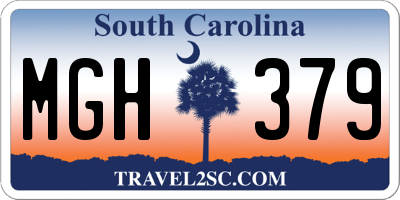 SC license plate MGH379
