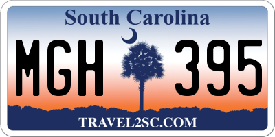 SC license plate MGH395