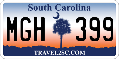 SC license plate MGH399