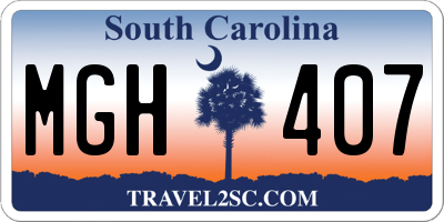 SC license plate MGH407