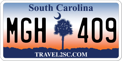 SC license plate MGH409