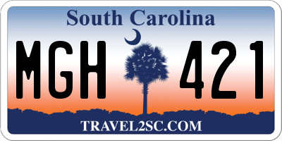SC license plate MGH421