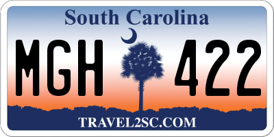 SC license plate MGH422