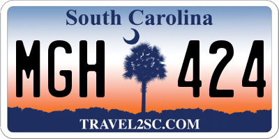 SC license plate MGH424