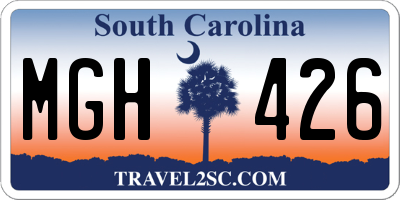 SC license plate MGH426