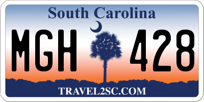 SC license plate MGH428