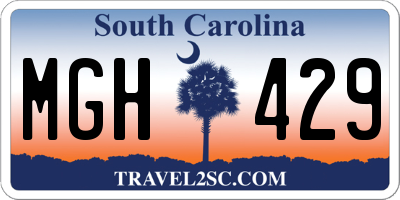 SC license plate MGH429