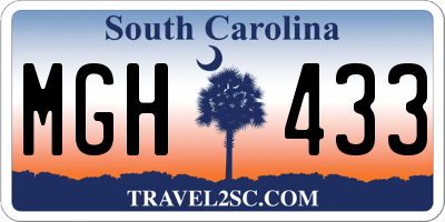 SC license plate MGH433