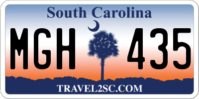SC license plate MGH435