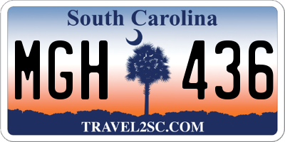 SC license plate MGH436
