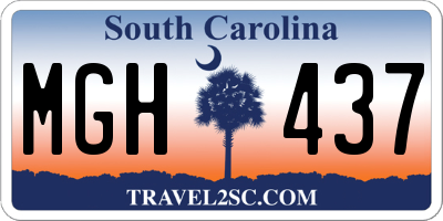SC license plate MGH437