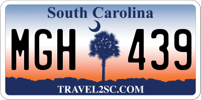 SC license plate MGH439