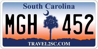 SC license plate MGH452